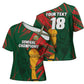 Custom Senegal Champions Football Cross Shoulder Shirt Lions of Teranga Rise Again