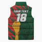 Custom Senegal Champions Football Sleeveless Puffer Jacket Lions of Teranga Rise Again
