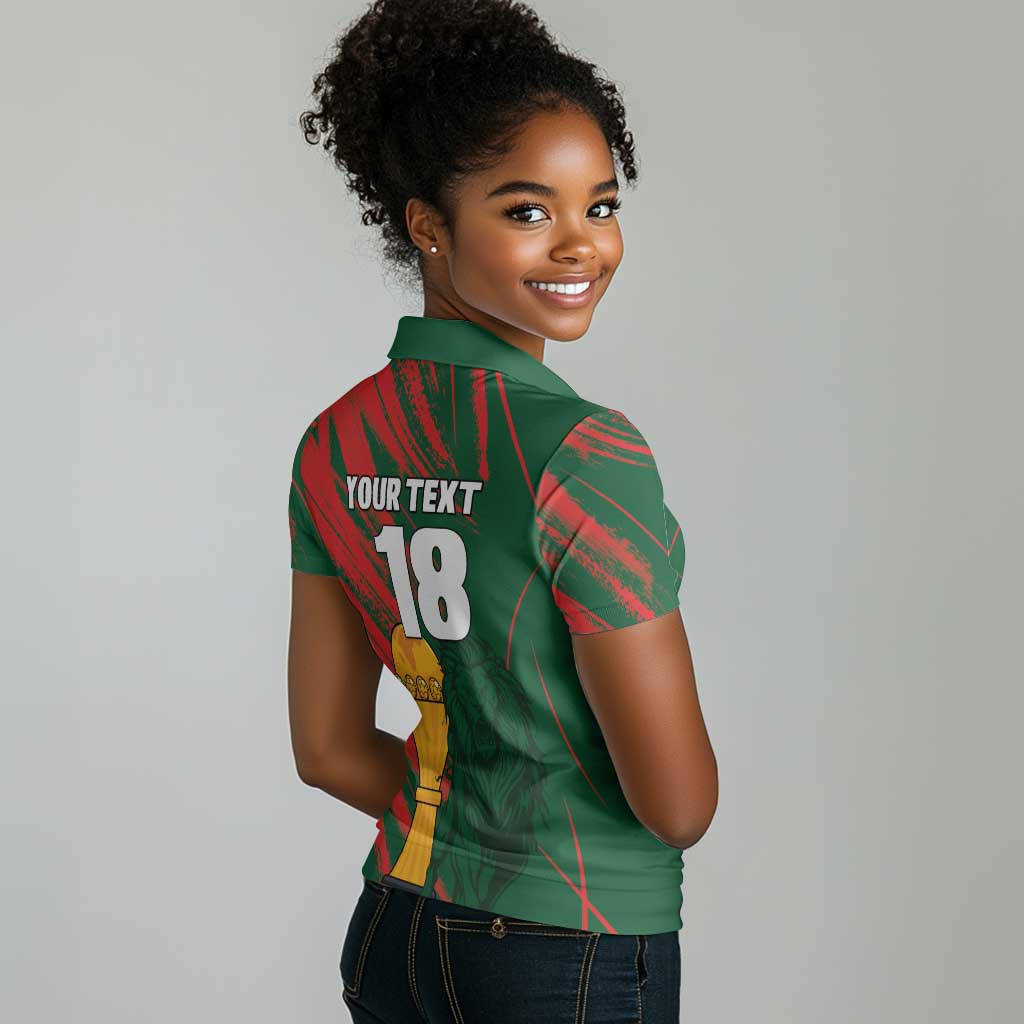 Custom Senegal Champions Football Women Polo Shirt Lions of Teranga Rise Again