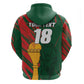 Custom Senegal Champions Football Zip Hoodie Lions of Teranga Rise Again