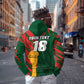 Custom Senegal Champions Football Zip Hoodie Lions of Teranga Rise Again