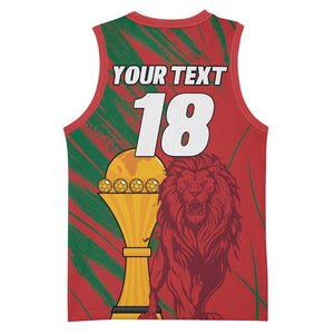 Custom Morocco Champions Football Basketball Jersey Atlas Lions Grunge Motif