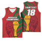 Custom Morocco Champions Football Basketball Jersey Atlas Lions Grunge Motif