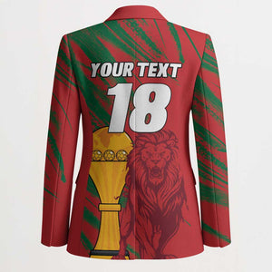 Custom Morocco Champions Football Blazer Atlas Lions Grunge Motif