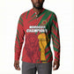 Custom Morocco Champions Football Button Sweatshirt Atlas Lions Grunge Motif
