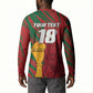Custom Morocco Champions Football Button Sweatshirt Atlas Lions Grunge Motif