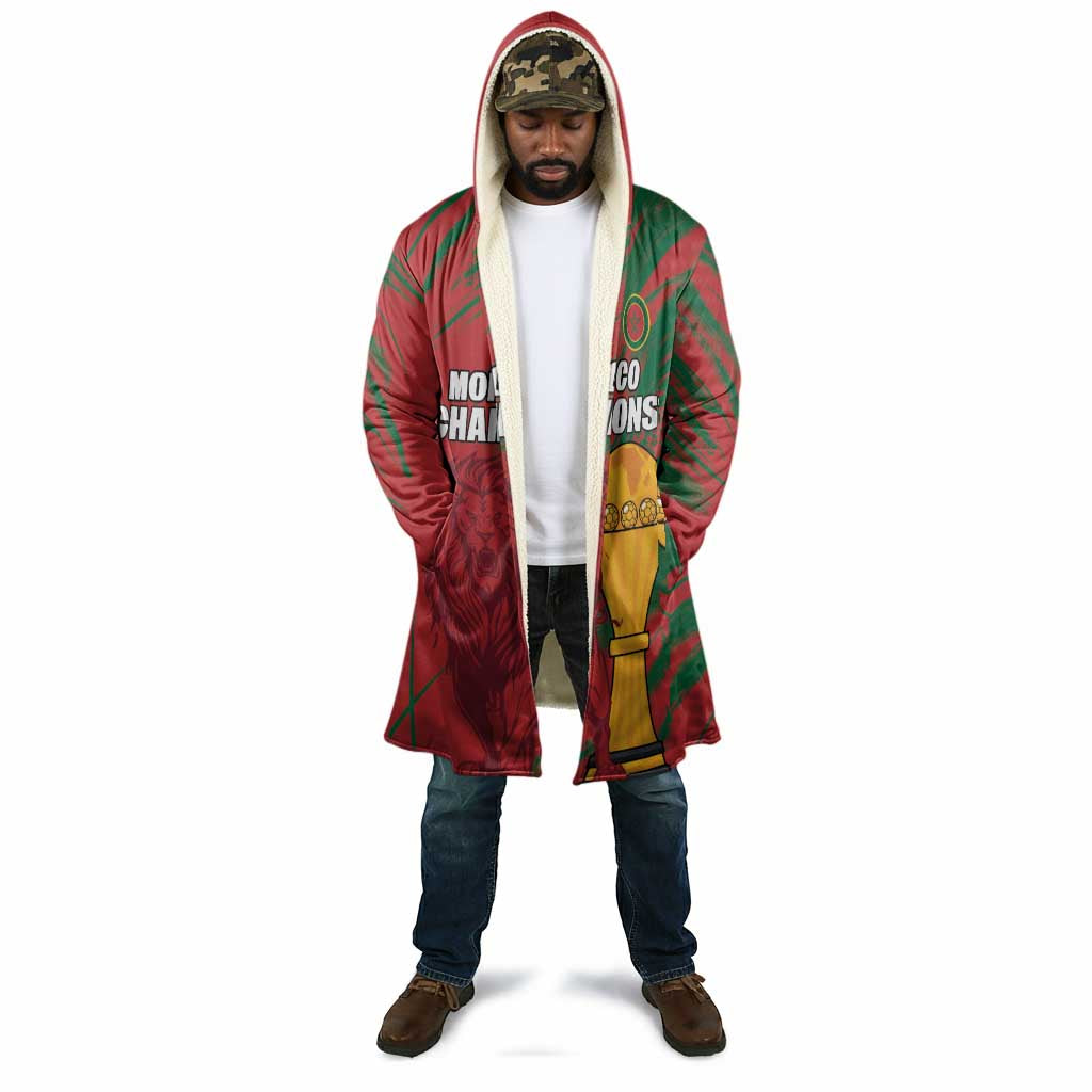 Custom Morocco Champions Football Cloak Atlas Lions Grunge Motif