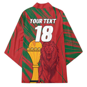 Custom Morocco Champions Football Kimono Atlas Lions Grunge Motif