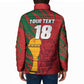 Custom Morocco Champions Football Padded Jacket Atlas Lions Grunge Motif
