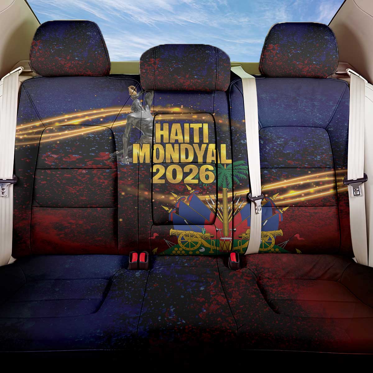 Haiti Mondyal 2026 Back Car Seat Cover Proud to Be Haitian