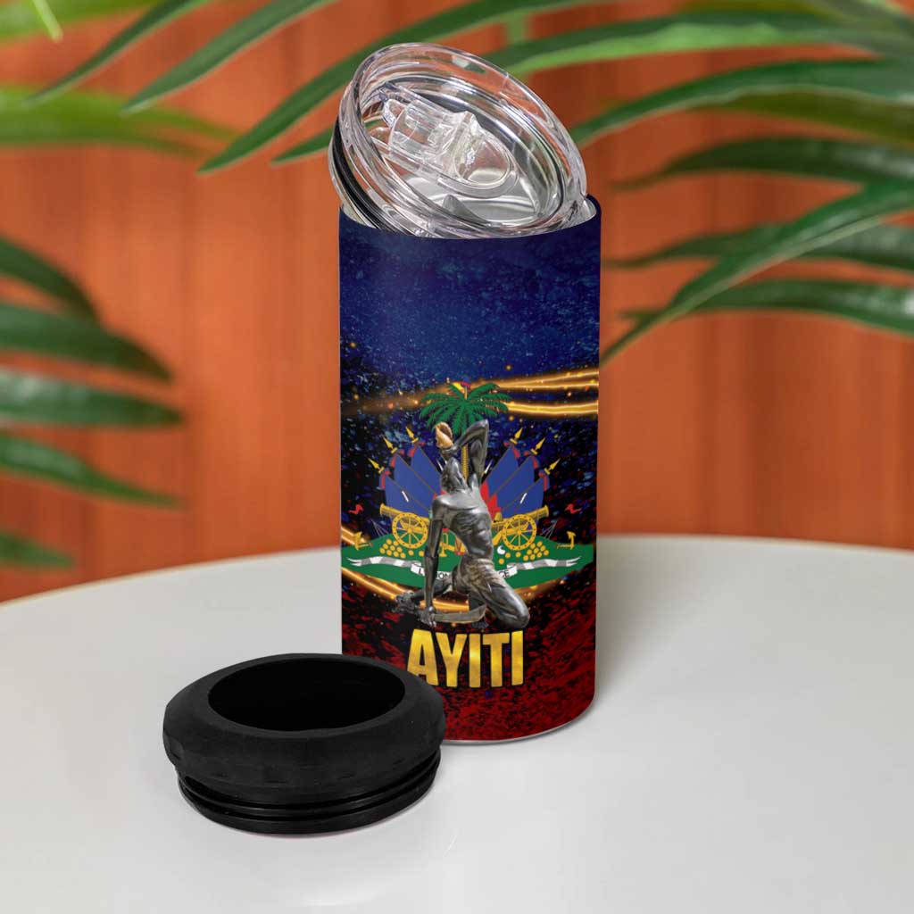 Haiti Mondyal 2026 4 in 1 Can Cooler Tumbler Proud to Be Haitian