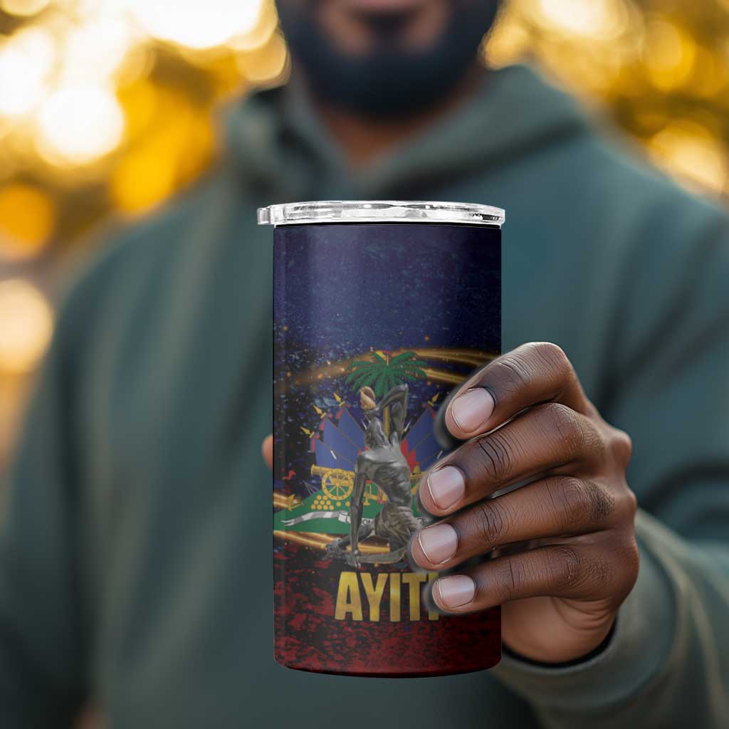 Haiti Mondyal 2026 4 in 1 Can Cooler Tumbler Proud to Be Haitian