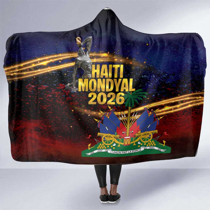 Haiti Mondyal 2026 Hooded Blanket Proud to Be Haitian