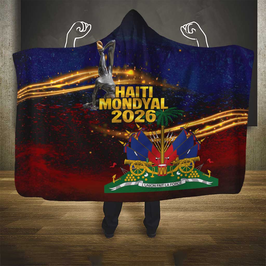 Haiti Mondyal 2026 Hooded Blanket Proud to Be Haitian