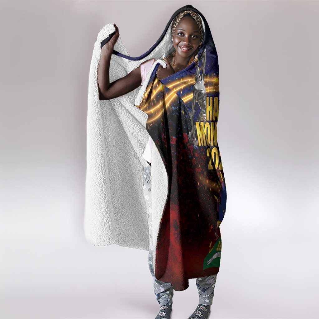 Haiti Mondyal 2026 Hooded Blanket Proud to Be Haitian