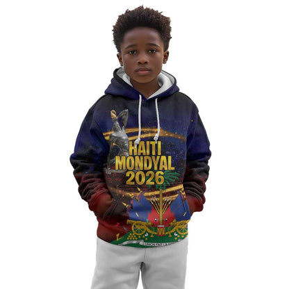 Haiti Mondyal 2026 Kid Hoodie Proud to Be Haitian