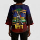 Haiti Mondyal 2026 Kimono Sleeve Blouse Proud to Be Haitian