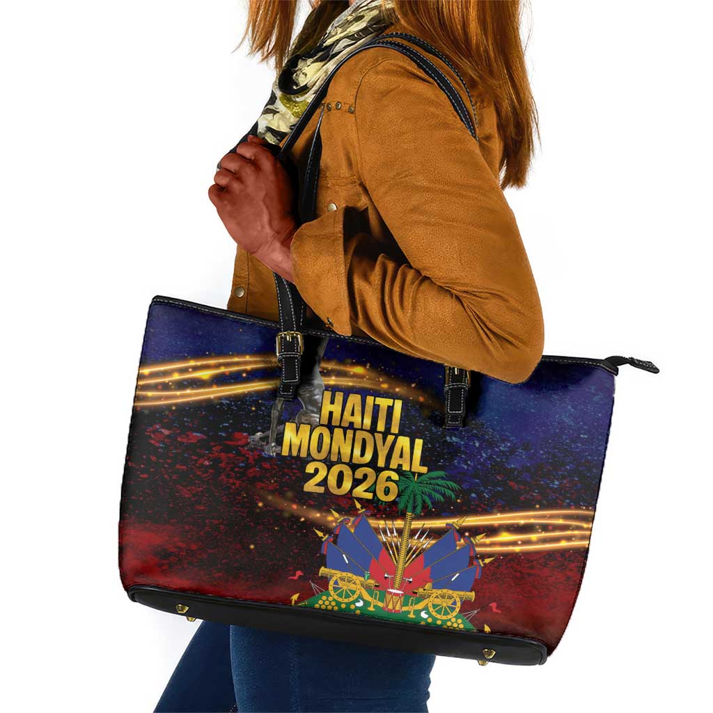 Haiti Mondyal 2026 Leather Tote Bag Proud to Be Haitian