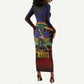 Haiti Mondyal 2026 Long Sleeve Bodycon Dress Proud to Be Haitian