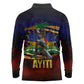 Haiti Mondyal 2026 Long Sleeve Polo Shirt Proud to Be Haitian