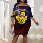 Haiti Mondyal 2026 Off Shoulder Short Dress Proud to Be Haitian