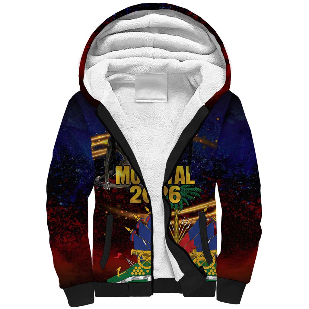 Haiti Mondyal 2026 Sherpa Hoodie Proud to Be Haitian