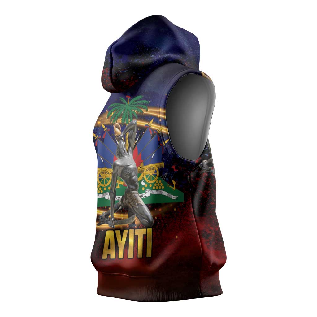 Haiti Mondyal 2026 Sleeveless Hoodie Proud to Be Haitian