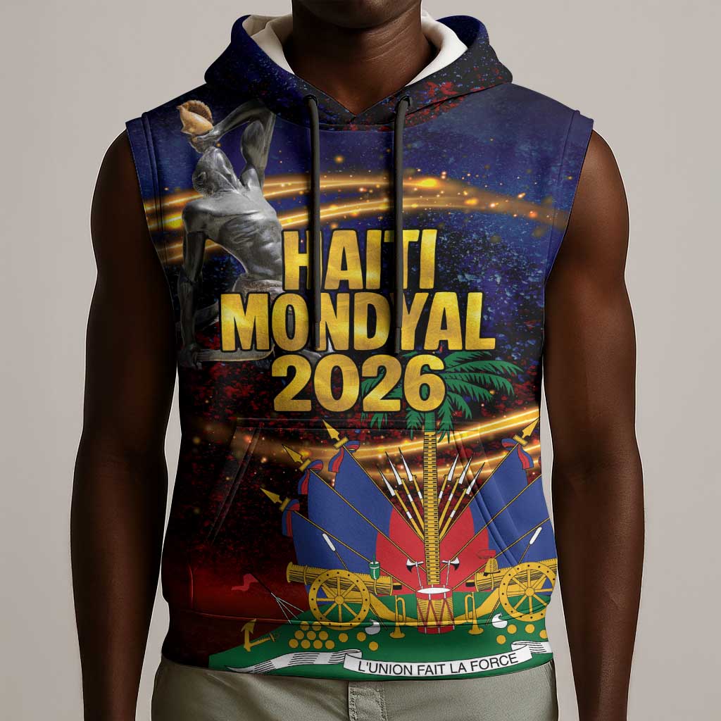Haiti Mondyal 2026 Sleeveless Hoodie Proud to Be Haitian