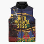 Haiti Mondyal 2026 Sleeveless Puffer Jacket Proud to Be Haitian