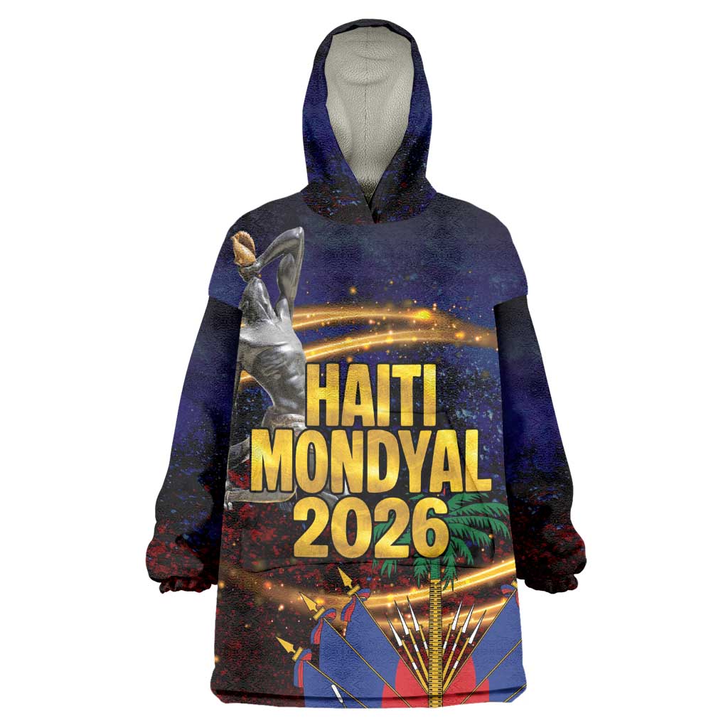 Haiti Mondyal 2026 Wearable Blanket Hoodie Proud to Be Haitian