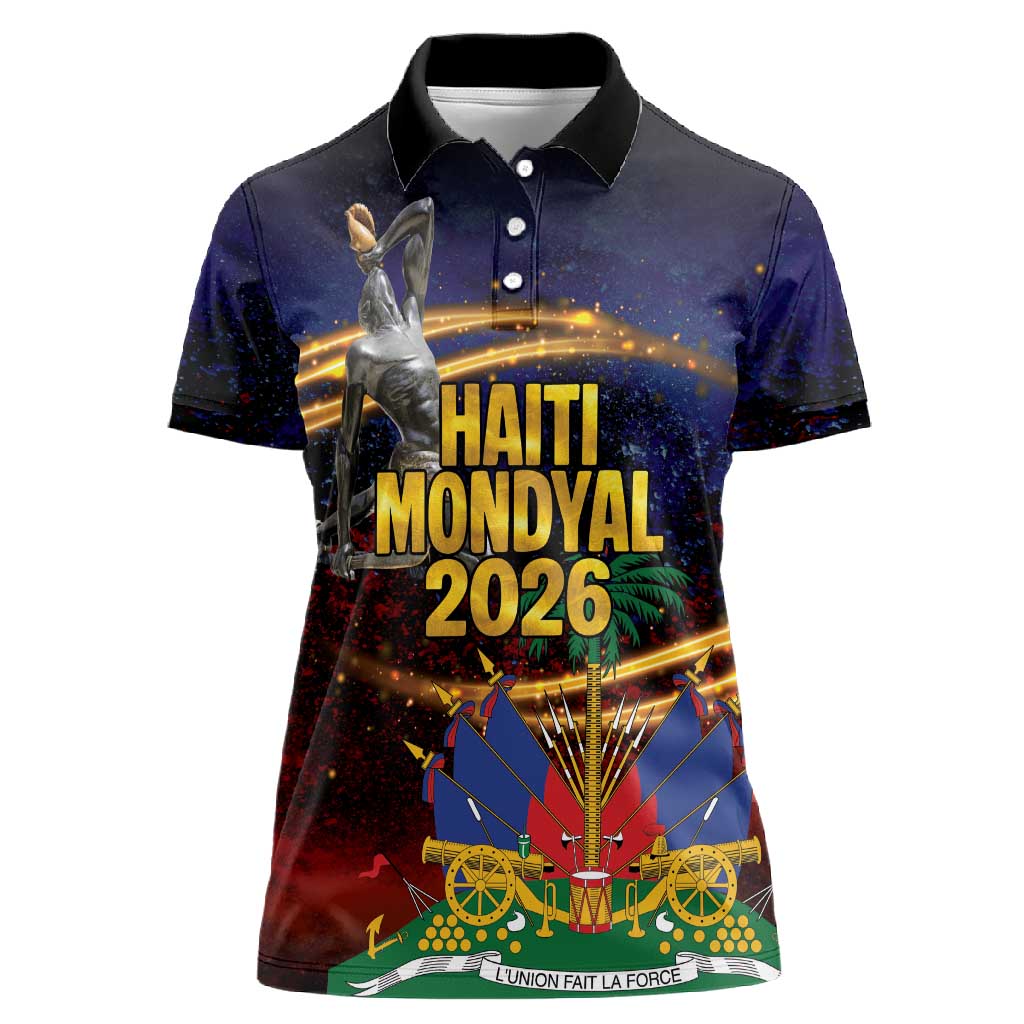 Haiti Mondyal 2026 Women Polo Shirt Proud to Be Haitian