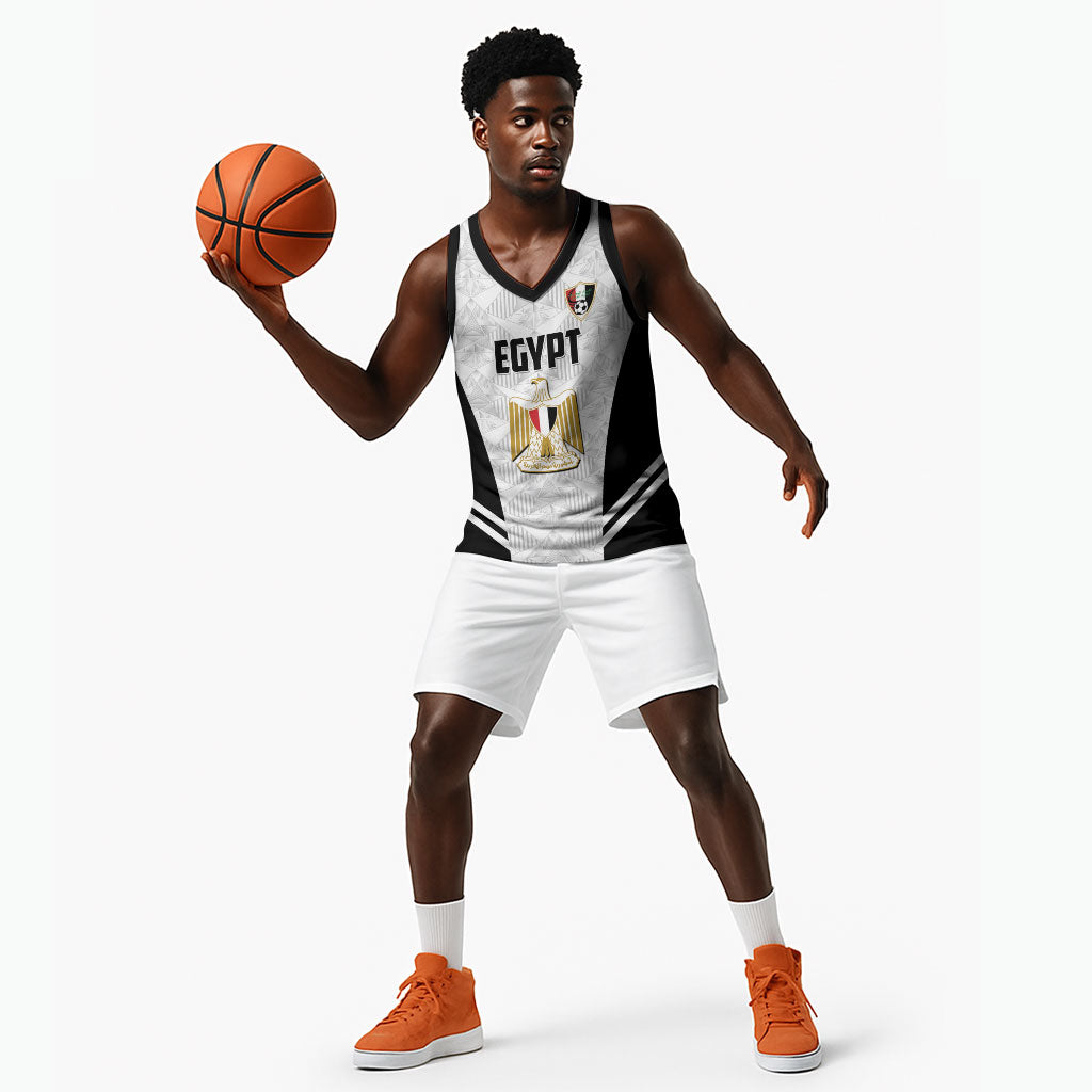 Custom Egypt Football Basketball Jersey 2026 Glory Run White Edition