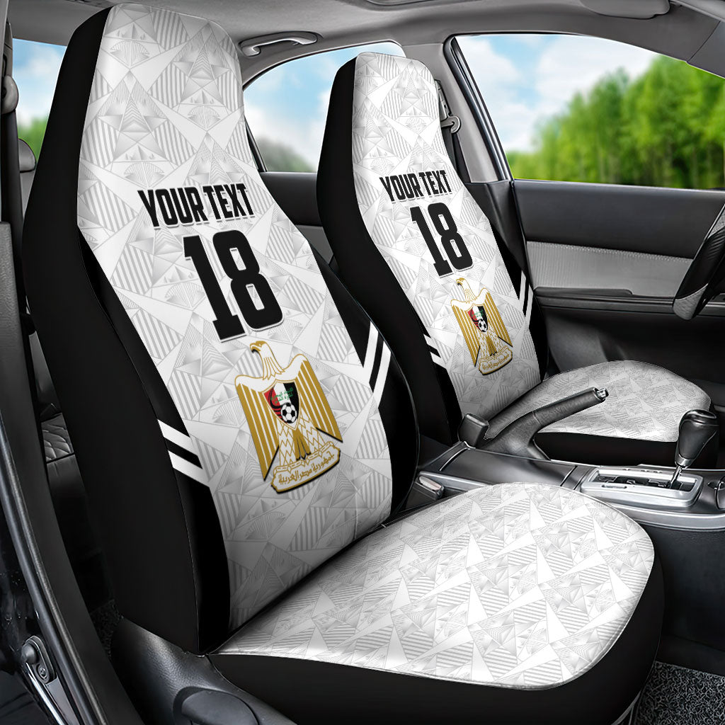 Custom Egypt Football Car Seat Cover 2026 Glory Run White Edition