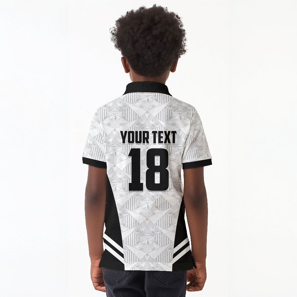 Custom Egypt Football Kid Polo Shirt 2026 Glory Run White Edition