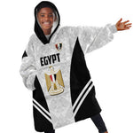 Custom Egypt Football Kid Wearable Blanket Hoodie 2026 Glory Run White Edition
