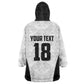 Custom Egypt Football Kid Wearable Blanket Hoodie 2026 Glory Run White Edition
