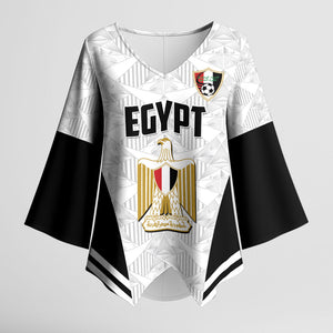 Custom Egypt Football Kimono Sleeve Blouse 2026 Glory Run White Edition