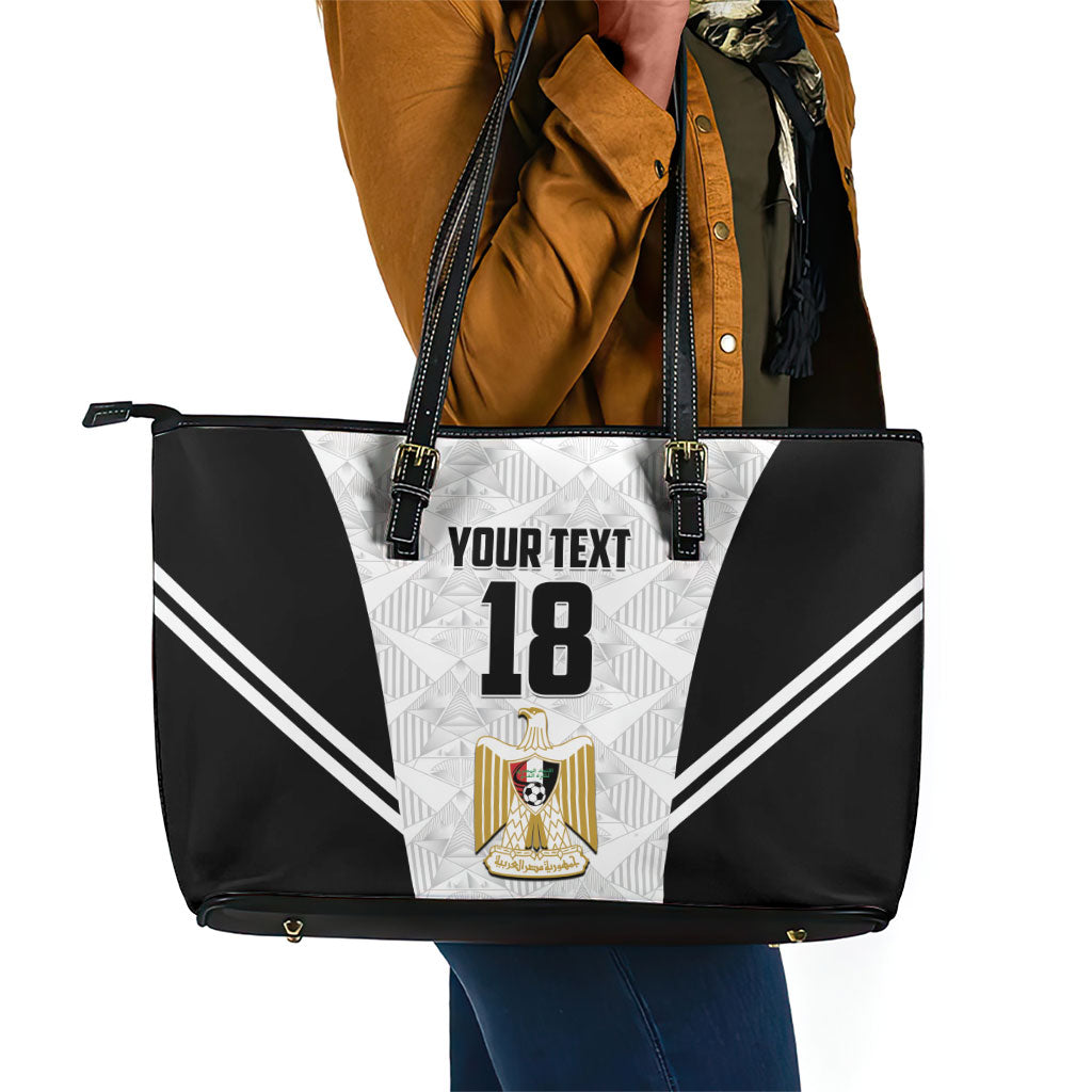 Custom Egypt Football Leather Tote Bag 2026 Glory Run White Edition