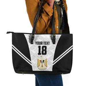 Custom Egypt Football Leather Tote Bag 2026 Glory Run White Edition