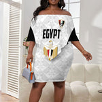 Custom Egypt Football Off Shoulder Short Dress 2026 Glory Run White Edition