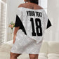 Custom Egypt Football Off Shoulder Short Dress 2026 Glory Run White Edition