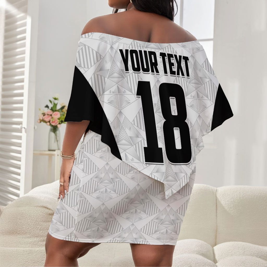 Custom Egypt Football Off Shoulder Short Dress 2026 Glory Run White Edition
