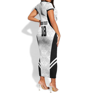 Custom Egypt Football Short Sleeve Bodycon Dress 2026 Glory Run White Edition
