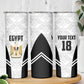 Custom Egypt Football Skinny Tumbler 2026 Glory Run White Edition