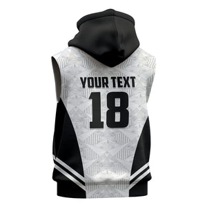 Custom Egypt Football Sleeveless Zip Hoodie 2026 Glory Run White Edition