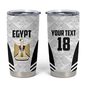 Custom Egypt Football Tumbler Cup 2026 Glory Run White Edition
