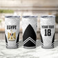 Custom Egypt Football Tumbler Cup 2026 Glory Run White Edition