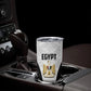 Custom Egypt Football Tumbler Cup 2026 Glory Run White Edition