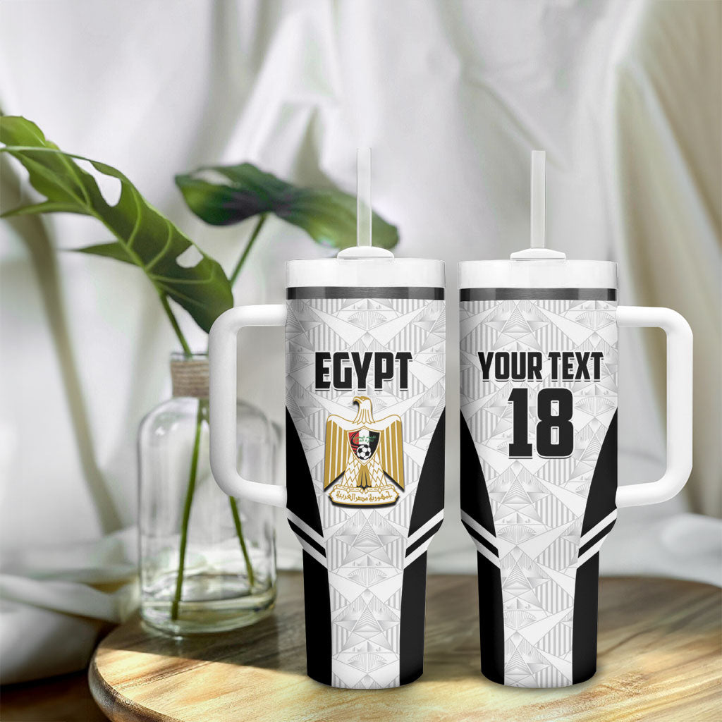 Custom Egypt Football Tumbler With Handle 2026 Glory Run White Edition