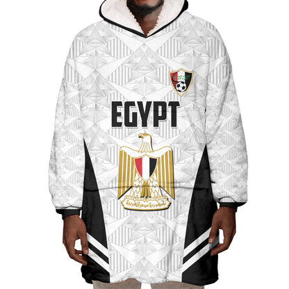 Custom Egypt Football Wearable Blanket Hoodie 2026 Glory Run White Edition